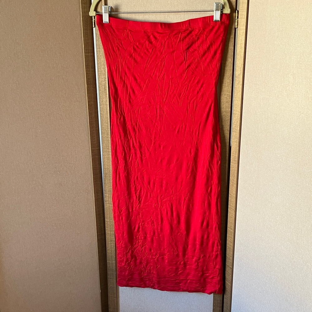 FINAL MARKDOWN Better Be Vibrant Red strapless dress large